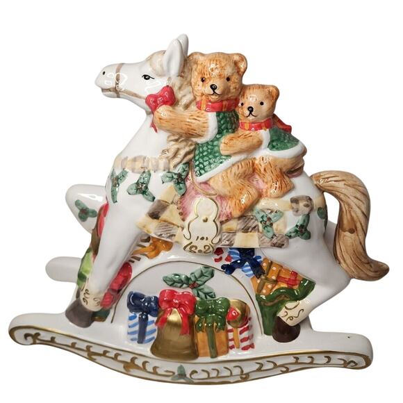 Beals Musial Rocking Horse Palais Royal Stage Christmas Bears in original box - Picture 2 of 16